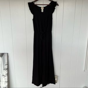 Caution To The Wind Stretchy Black Jumpsuit Size Medium